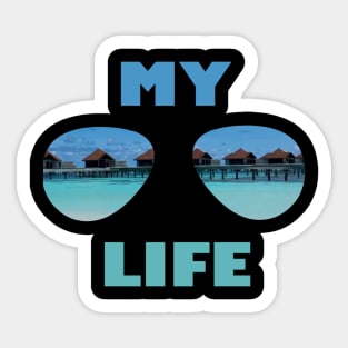 Summer Holiday Sunglasses Reflection Sticker